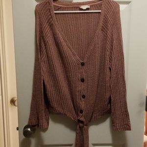 Tie front cardigan